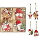 thumbnail image 1 of 12 Pcs Christmas Tree Pendants and Christmas Decorations Set - Wooden Santa Claus Ornaments with Hanging Ropes for Easy Installation, Red Festive Deco, 1 of 5