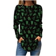 thumbnail image 2 of Fashion Printed Long Sleeve Shirt for Women 2024 Summer Casual Round Neck Pullover Loose Blouse Ethnic Style Retro Printed Shirts Tops Gift for Women Up to 65% off, 2 of 6