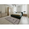 thumbnail image 4 of Ahgly Company Indoor Square Mid-Century Modern Silver Pink Oriental Area Rugs, 6' Square, 4 of 6