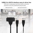 thumbnail image 3 of HEVIRGO Dual USB 2.0 to SATA 7+15Pin Adapter Cable Converter for 2.5inch Hard Drive Disk, 3 of 6
