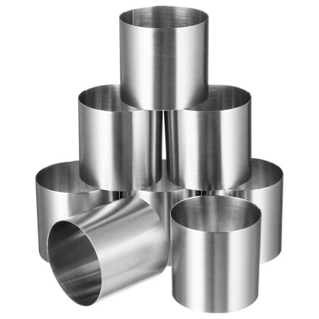 

YARNOW 8pc Round Cake Ring Mold Set Mini Cake Rings Stainless Steel (2 Inch)