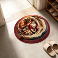 thumbnail image 4 of 3D Christmas Rugs - Optical Illusions Christmas Round Rug, 24 Inch, Decorative Santa Printed Area Mat for Indoor Outdoor Xmas Decor, 4 of 8