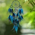 thumbnail image 4 of Foqnuq Turquoise Tree of Life Dreamcatcher Wall Hanging with Colorful Feathers - Unique Home Decor Wind Chime for Interior Decoration, 4 of 6