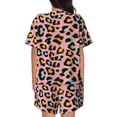 thumbnail image 3 of Bixox Women's Leopard Printed Pajama Set 2 Piece Lounge Set Top and Shorts Soft Pajamas, Shorts with Pockets, 3 of 7