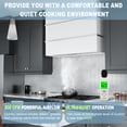 thumbnail image 4 of Akicon 36 inch Kitchen Range Hood with 600 CFM, Stainless Steel Wall Mounted Ducted Range Hood, 3 Speed Fan with LED Light, Powerful Vent Motor, Signal White with Nickel, 4 of 7