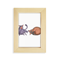 thumbnail image 1 of Marco de foto de madera miaoji gato azul 5x7 pies Unbranded, 1 of 4
