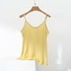 thumbnail image 1 of Camisola de manga corta para mujer, de color liso, con cuello en V, para exteriores, ropa interior básica, para decoración del hogar, pijama sin mangas de algodón., 1 of 6