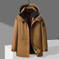 thumbnail image 3 of Nueva chaqueta de plumón de longitud media de invierno para hombre, chaqueta gruesa de plumón de pato blanco con capucha informal a la moda para hombre, abrigo nuevo, 3 of 5