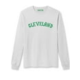 thumbnail image 5 of Daxton Retro Cleveland Arch Font Long Sleeves TShirt Soft Medium Weight Cotton, 2Pk Black Green White Green, 2XL, 5 of 5