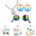 thumbnail image 2 of Hippie Costume Accessories Colorful Retro 60s Costume Accessories Costume Props, 2 of 8