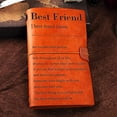 thumbnail image 2 of Regalos para amistad - Diario cuero con definición de mejor amigo/a inspirador, cuaderno de viaje vintage grabado con escritura - Regalo cumpleaños, graduación y Navidad, 2 of 3