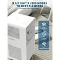 thumbnail image 2 of Lumiparty 12000 BTU Portable Air Conditioner, 3-In-1 Floor AC Unit W/ Cooling, Dehumidifier & Fan, Remote Control, Cools to 250 Sq.ft., White, 2 of 8