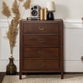 thumbnail image 2 of Chateau Lyon Annabelle Four Drawer Solid Wood Walnut Dresser, 2 of 17
