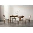thumbnail image 3 of Guyou Mid Century Modern Dining Chairs Set of 2, Farmhouse PU Upholstered Metal Nailhead Trim Kitchen Chairs with Curved Backrest and Hardwood Legs, Light Grey, 3 of 7