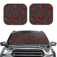 thumbnail image 2 of Haiem Red Ladybugs On Dark Background Car Windshield Sun Shade (2 Pieces) Foldable Windshield Sun Shade Car Accessories for Truck SUV Pickup-Medium, 2 of 7