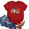 thumbnail image 1 of Fiudx Camisetas para Mujer Blusa de Manga Corta con Estampado de Moda para Mujer, Divertida Camiseta con Cuello Redondo, 1 of 3