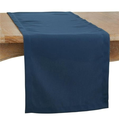 

Saro 321.NB16120B 16 x 120 in. Casual Design Everyday Oblong Table Runner Navy Blue