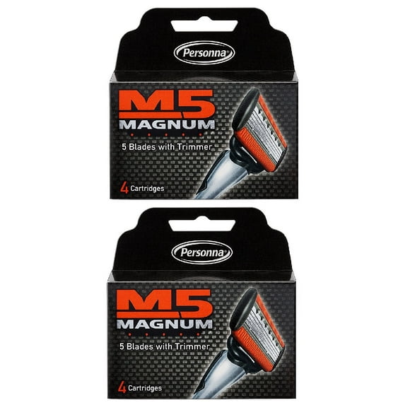 Personna M5 Magnum 5 Refill Razor Blade Cartridges, 4 ct. (Pack of 1)