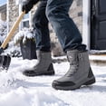 thumbnail image 5 of Ecetana Snow Boots for Men Winter Warm Faux fur Lined Ankle Boots Outdoor Hiking Shoes, 5 of 7