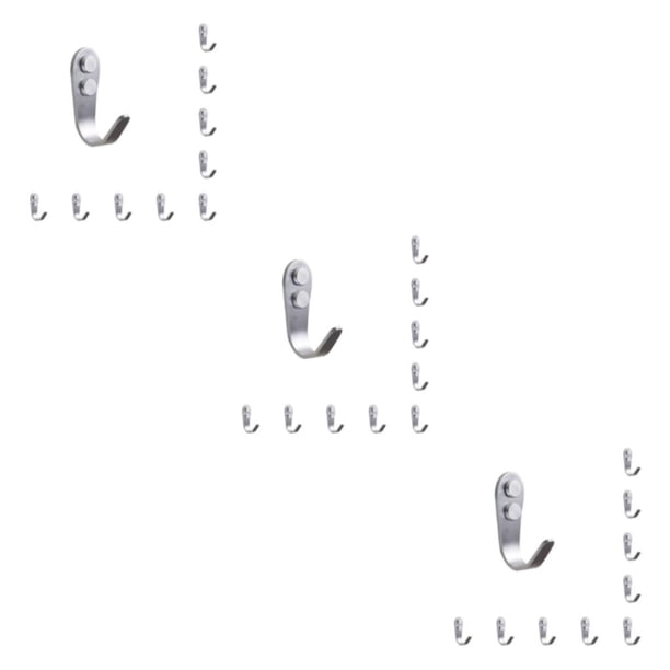 Inteprter Colgador de ropa de acero inoxidable de 10 piezas, repuesto autoadhesivo sin perforaciones, impermeable, gancho de cocina para el Type1 NO1
