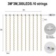 thumbnail image 3 of Luces de cortina ACTIVE 300 luces de cadena LED 3m x 3m 8 modos de iluminación IP44, 3 of 5