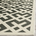thumbnail image 2 of SAFAVIEH Courtyard Alvin Geometric Indoor/Outdoor Area Rug, Black/Beige, 5'3" x 5'3" Round, 2 of 6