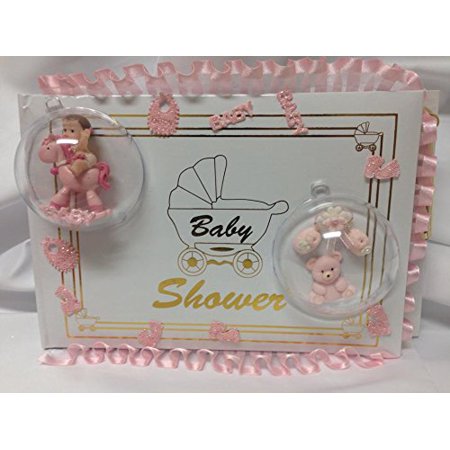 Baby Shower Signature Guest Book Baby Girl Pink Walmart Com