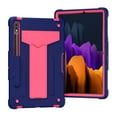 thumbnail image 2 of Dteck Galaxy Tab S7 Case 2020 , Heavy Duty 3 in 1 Hybrid Rugged Shockproof Case with Kickstand S Pen Holder for Samsung Galaxy Tab S7 11 inch Model SM-T870/T875/T878, Navy + Rose, 2 of 5