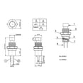 thumbnail image 7 of 5PCS Minimum button switch PBS-110 7mm LoFor CKless power button switch offer open, 7 of 7