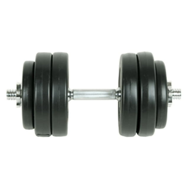 Juego de mancuernas VidaXL ajustables de 15 kg con placas de peso, color negro