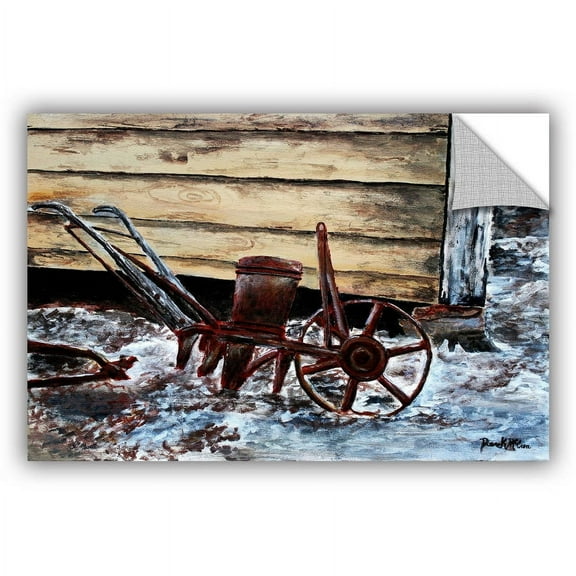 ArtAppealz Derek Mccrea "Old Farm Plow" Removable Wall Art