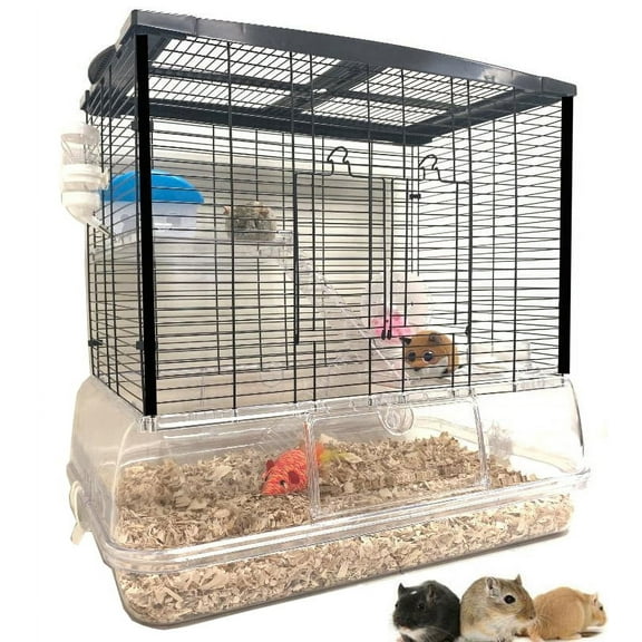 Large 3-Story Acrylic Clear Hamster Palace Habitat Home House Cage for Guinea Pig Rodent Gerbil Rat Mice Mouse