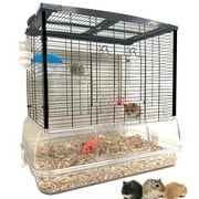 Large 3-Story Acrylic Clear Hamster Palace Habitat Home House Cage for Guinea Pig Rodent Gerbil Rat Mice Mouse