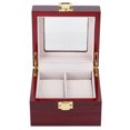 thumbnail image 3 of Oubit Boîte à Montres, Boîte de Rangement en Bois à 2 Compartiments Design Surélevé, 3 of 9