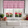 thumbnail image 2 of Valentine's Day Valance Curtain for Windows Roses Romantic Rod Pocket Curtain Valances Short Window Treatments Panels for Kitchen Bathroom Laundry Room Basement 42 x 12 Inch, 2 of 9