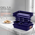 thumbnail image 3 of Prime Cuisine Nonstick Ceramic Bakeware Set – 8 Piece Baking Pans Set, Oven Safe to 450°F, Includes Muffin Pans, Cookie Sheets, Loaf, Roaster, Round & Square Pans, BPA-Free, 3 of 6