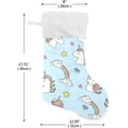 thumbnail image 2 of Coolnut Christmas Stockings Unicorn and Rainbow , 1 Pack 17.7" Xmas Fireplace Santa Socks Christmas Tree Hanging Stockings Decoration for Christmas Holiday Xmas Gift, 2 of 6