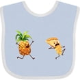 thumbnail image 3 of Inktastic Pineapple Chasing Pizza Boys or Girls Baby Bib, 3 of 4