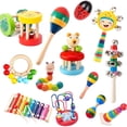 thumbnail image 2 of Sonajeros madera Montessori para juguete bebe desarrollo parabebes 6 a 12 meses juego sensorial con sonido sonajero 1 año, 2 of 5