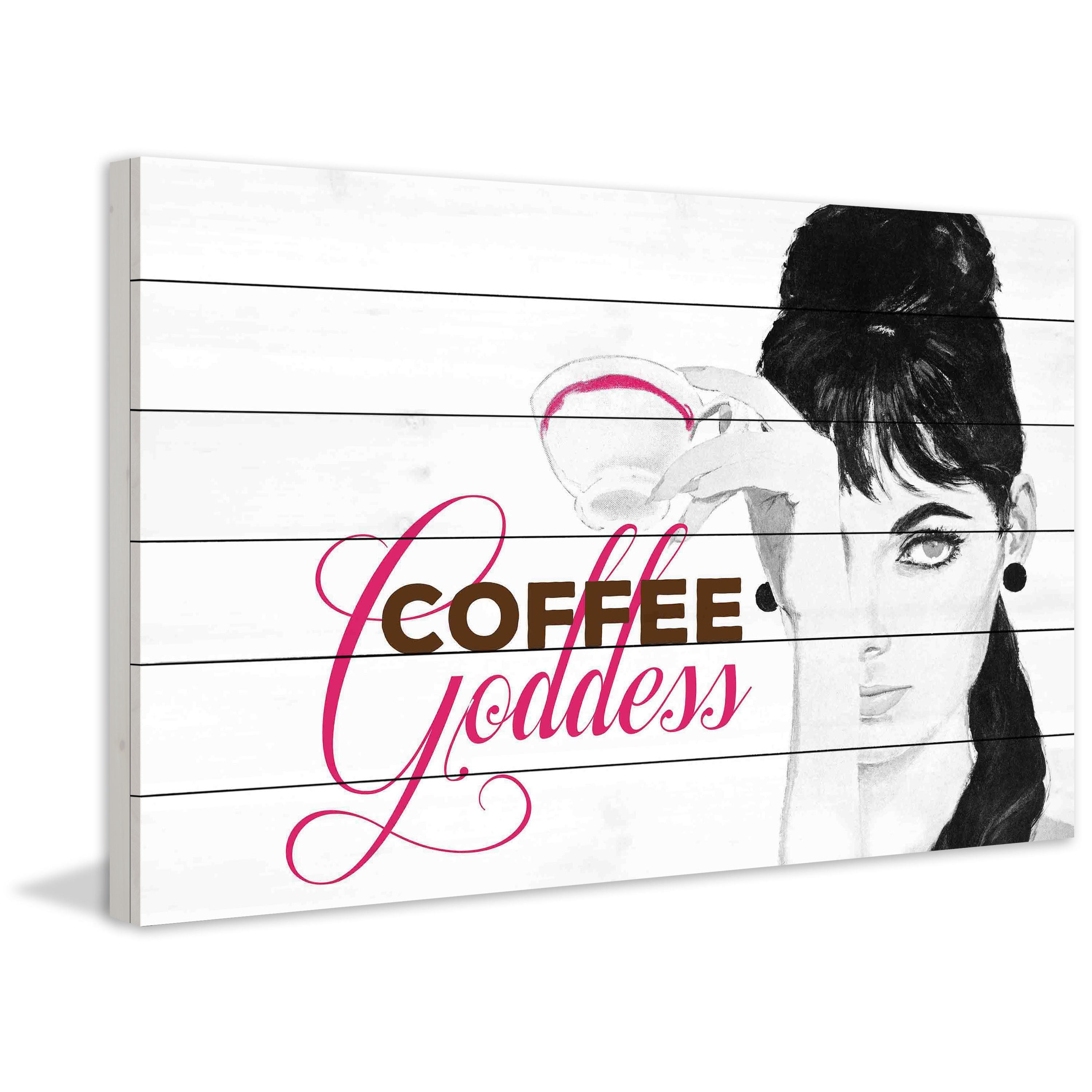 Marmont Hill 'Coffee Goddess' Graphic Art Print on Wood