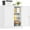 White, variant on Metal Wall Mounted Garage Cabinet with Doors and Adjustable Shelves, Grey & Black, 28" H