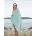 thumbnail image 2 of Aqua Beige Striped Beach Towels Oversized Super Absorbent, Modern Farmhouse Retro Lines Lightweight Bath Towel Quick Dry Sets For Bathroom/Pool/Rv Camping/Beach Play/Gym Room/Picnic 35"x70", 2 of 8