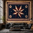 thumbnail image 6 of Compass Star Quilt with Red Border, Nostalgic Rustic Style for Americana Decor Lovers, Americana Wall Decor, Fourth of July Gift, Tapestry Wall Hanging for Bedroom and Living Room, 6 of 7