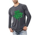thumbnail image 1 of Blusas y camisas de manga larga con cuello redondo para hombre, deportivas, fitness, hogar, pijamas navideños estampados, camiseta de manga larga con cuello redondo, blusa de poliéster para hombre, 1 of 3