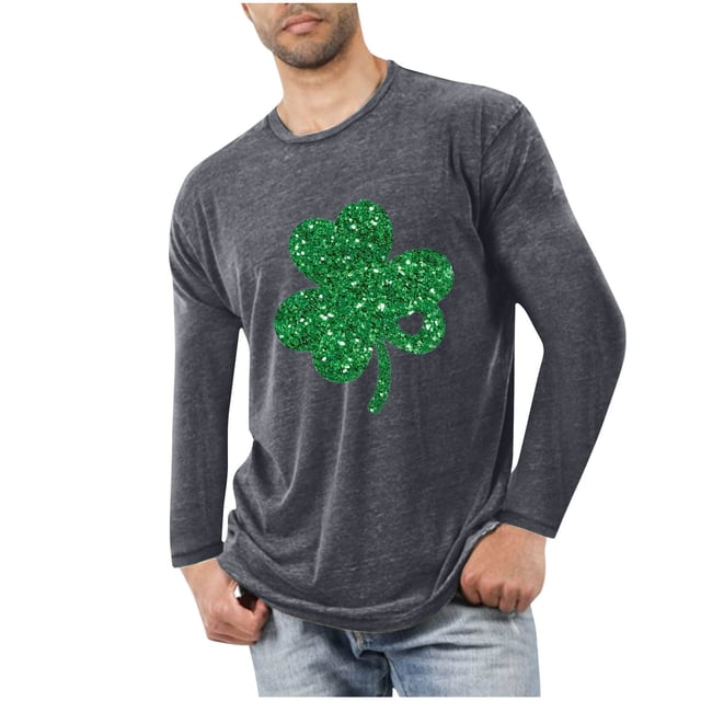Blusas y camisas de manga larga con cuello redondo para hombre, deportivas, fitness, hogar, pijamas navideños estampados, camiseta de manga larga con cuello redondo, blusa de poliéster para hombre