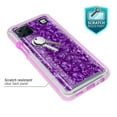 thumbnail image 3 of LG K92 5G Case, Rosebono Graphic Design Shockproof Impact Resistant Protective Full-Body Rugged Clear Hybrid Bumper Case For LG K92 5G (Purple Shell), 3 of 5
