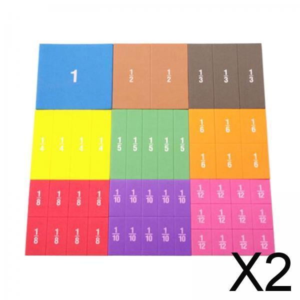 Cubos de fracciones Hugo 51 Piezas Material Didáctico Montessori