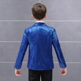 thumbnail image 4 of FAOWME Elegant Boys Red Sequin Jacket Ideal For Weddings Party And Blue 9-12 Years, 4 of 5