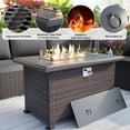 thumbnail image 3 of Gotland 15 Pieces Outdoor Patio Furniture Set with Propane Fire Pit Table Outdoor Sectional Sofa, 3 of 7