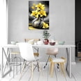 thumbnail image 4 of Mudket Framed Canvas Wall Art, Yellow Lilies in Black Gold Vase Wall Decor, Luxury Glam Elegant Floral Waterproof Ready to Hang Art Prints for Dining Room Living Room Bedroom Home Decor - 12"L x 8"W, 4 of 10